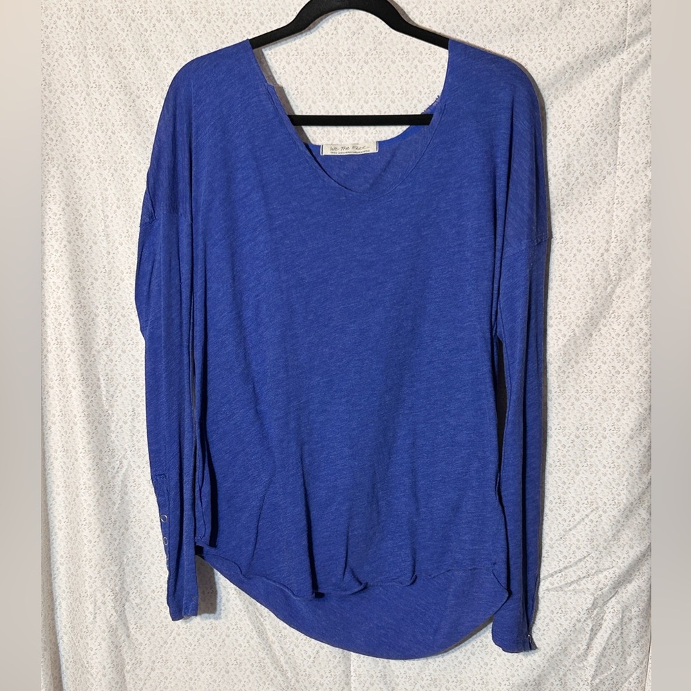 We The Free Dark Blue Long Sleeve Shirt